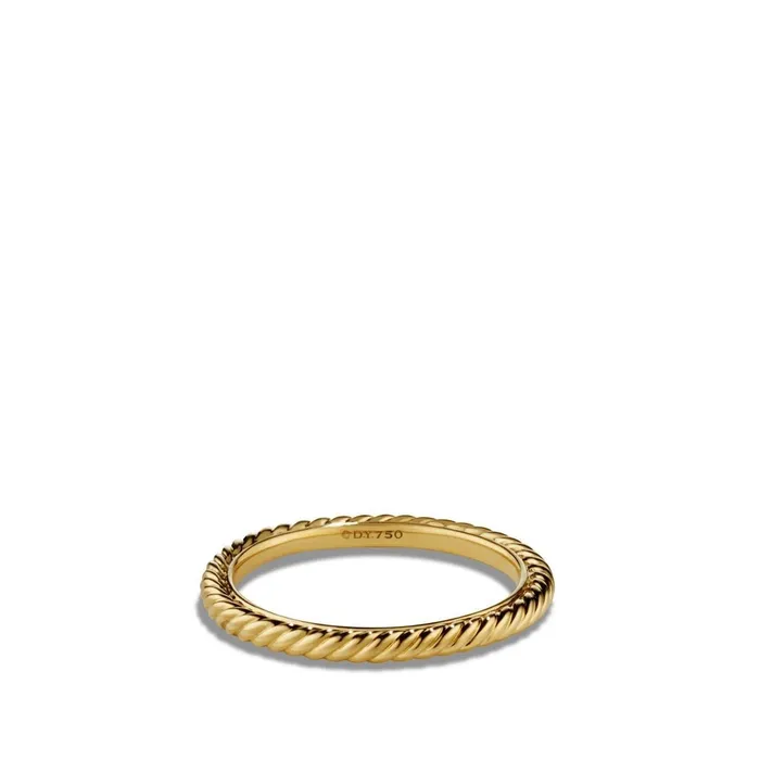 David Yurman Rings David Yurman 2mm Cabled Stack Band Ring