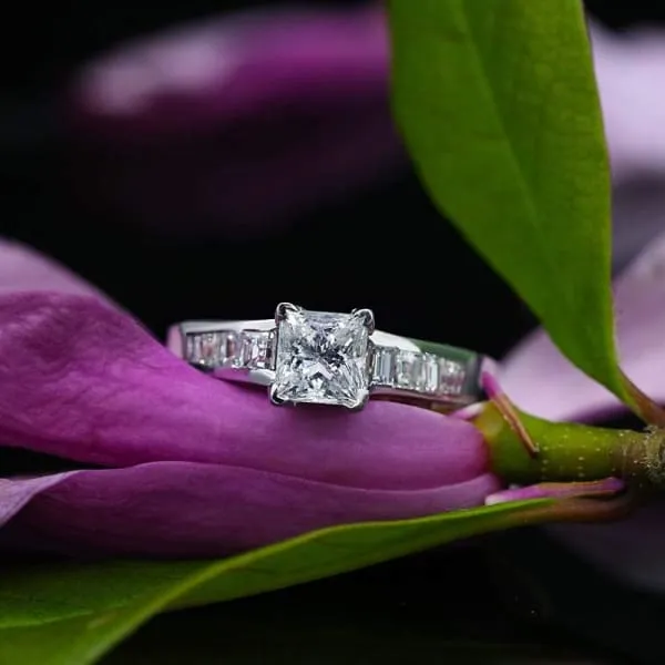 Diamond Engagement Ring Set in 14K White Gold 160ct tw Princess Cut Clarity Enhanced Diamonds Diamond Source NYC Rings Diamond Engagement Ring Set in 14K White Gold 160ct tw Princess Cut Clarity Enhanced Diamonds Diamond Source NYC Rings