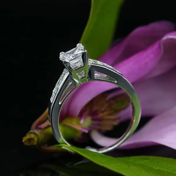 Diamond Engagement Ring Set in 14K White Gold 160ct tw Princess Cut Clarity Enhanced Diamonds Diamond Source NYC Rings