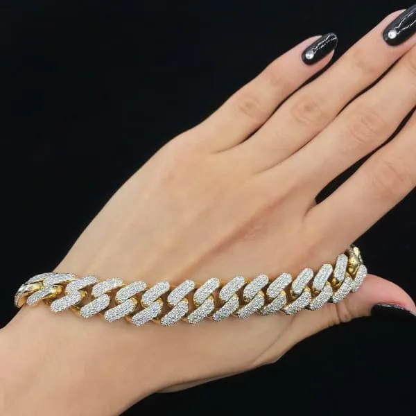 Diamond Source NYC Bracelets 14k Yellow Gold Fashion Cuban Diamond Bracelet BRA40000 Diamond Source NYC Bracelets 14k Yellow Gold Fashion Cuban Diamond Bracelet BRA40000