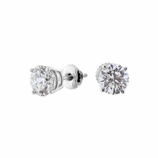 Diamond Source NYC Earrings 14kt White Gold Diamond Stud Earrings 140ct Total Weight Round Brilliant Diamonds ST18000 Diamond Source NYC Earrings 14kt White Gold Diamond Stud Earrings 140ct Total Weight Round Brilliant Diamonds ST18000