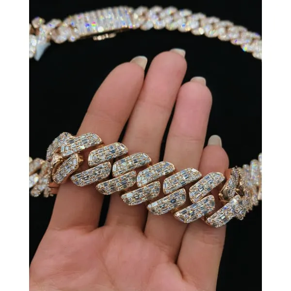 Diamond Source NYC Necklaces 14kt Rose Gold Diamond Cuban Link Chain With 4360ct Diamonds CUB17306662 Diamond Source NYC Necklaces 14kt Rose Gold Diamond Cuban Link Chain With 4360ct Diamonds CUB17306662