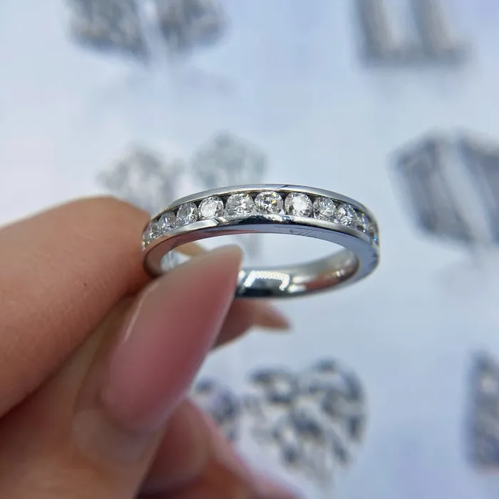 Diamond Source NYC Rings 14kt White Gold Eternity Band with 065ct Total Diamond Weight B3750 Diamond Source NYC Rings 14kt White Gold Eternity Band with 065ct Total Diamond Weight B3750