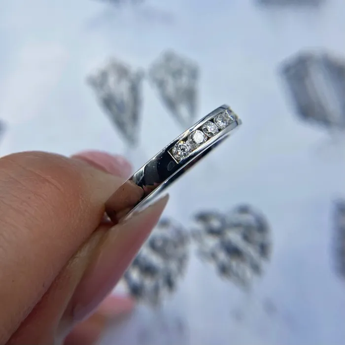 Diamond Source NYC Rings 14kt White Gold Eternity Band with 065ct Total Diamond Weight B3750