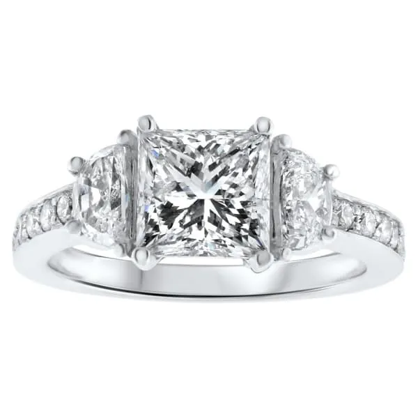 Diamond Source NYC Rings Platinum Engagement Ring With Center Diamond 208ct F SI1 Princess Cut DS4567500 Diamond Source NYC Rings Platinum Engagement Ring With Center Diamond 208ct F SI1 Princess Cut DS4567500