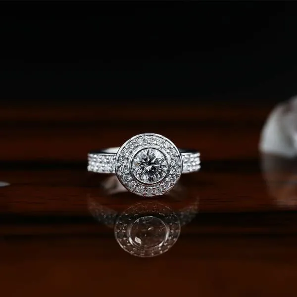 Diamond Source NYC Rings Stunning Halo Engagement Ring With Center 135ct Round Diamond RN173500 Diamond Source NYC Rings Stunning Halo Engagement Ring With Center 135ct Round Diamond RN173500