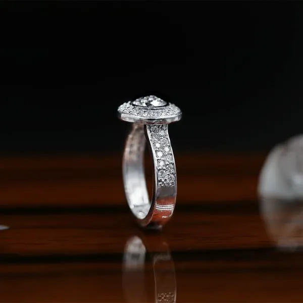 Diamond Source NYC Rings Stunning Halo Engagement Ring With Center 135ct Round Diamond RN173500