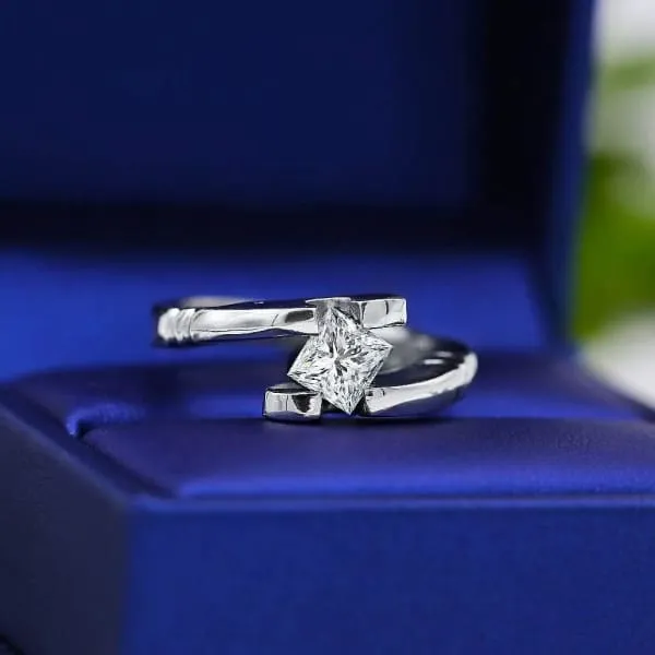Diamond Source NYC Solitaire Engagement ring with Certified 101ct Princess cut Diamond ENG172750 Rings Diamond Source NYC Solitaire Engagement ring with Certified 101ct Princess cut Diamond ENG172750 Rings