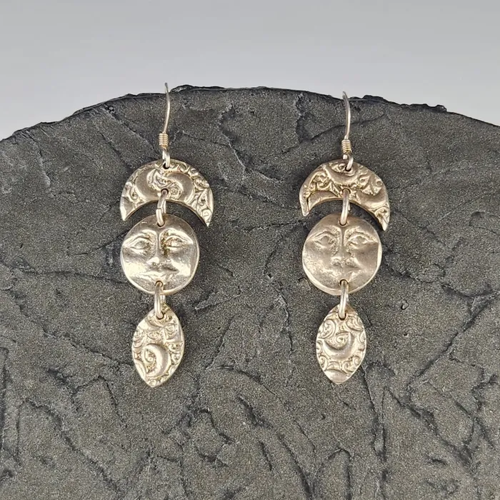 Earrings DAKOTA MOON Celestial Moon Silver Earrings