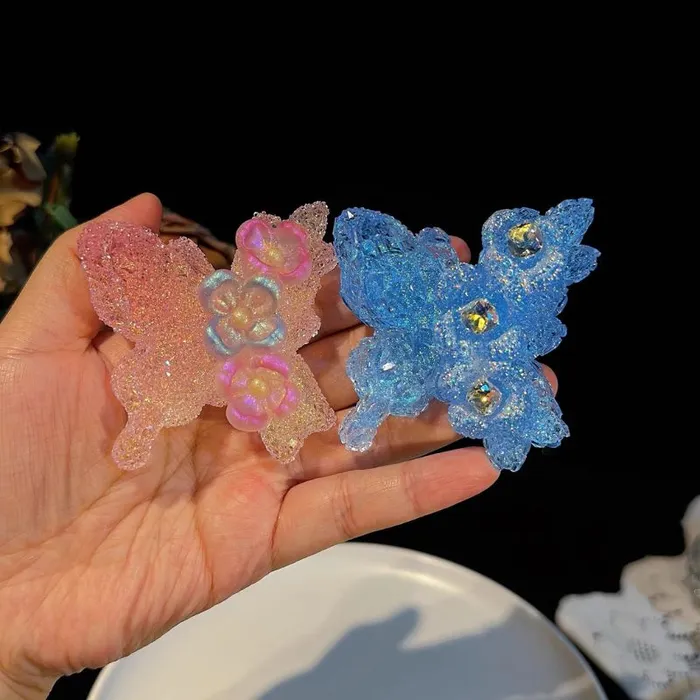 Earrings IntoResin Handmade Diamond Flower Butterfly Decoration Resin Mold