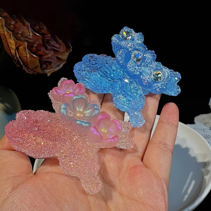Earrings IntoResin Handmade Diamond Flower Butterfly Decoration Resin Mold