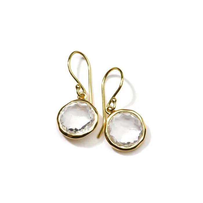 Earrings Ippolita Ippolita 18K Gold Rock Candy Mini Lollipop Earrings in Clear Quartz Earrings Ippolita Ippolita 18K Gold Rock Candy Mini Lollipop Earrings in Clear Quartz