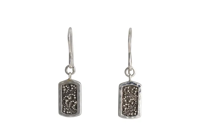 Earrings Lois Hill Lois Hill Sterling Silver Rectangle Dangle Earrings Estate Estimated Retail When New 95