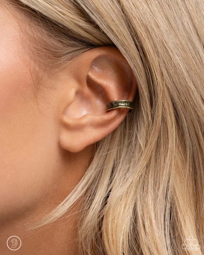 Earrings Paparazzi Earring CUFF Call Brass Paparazzi Jewelry