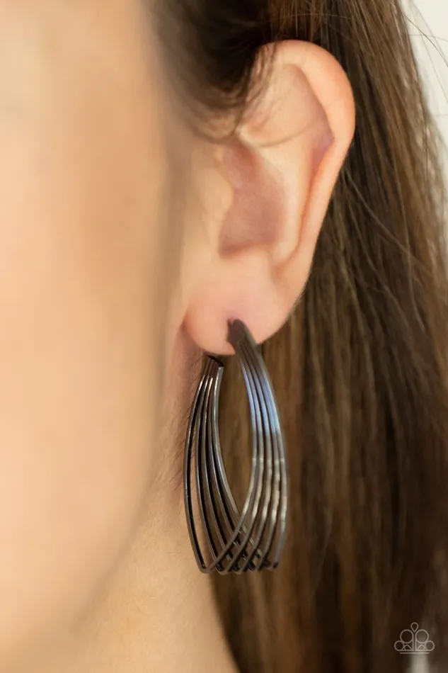 Earrings Paparazzi Earring Industrial Illusion Black Paparazzi Jewelry