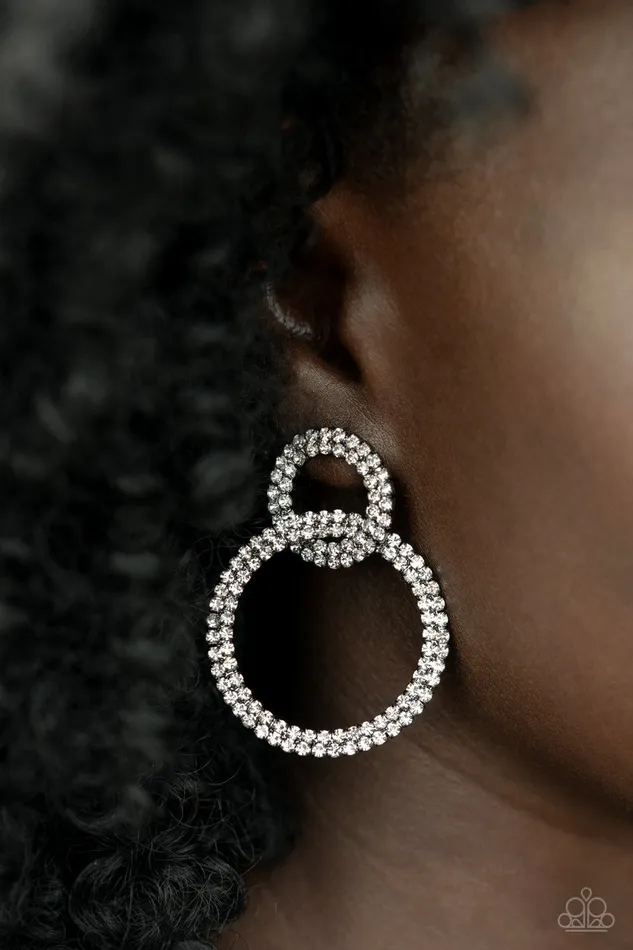 Earrings Paparazzi Earring Intensely Icy Black Paparazzi Jewelry