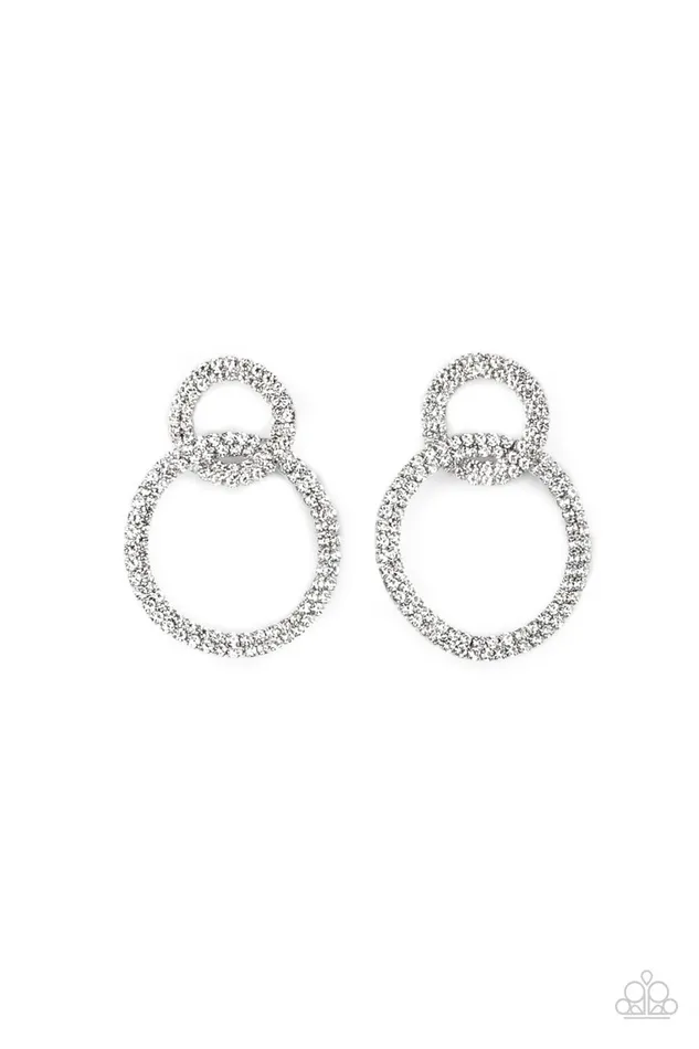 Earrings Paparazzi Earring Intensely Icy Black Paparazzi Jewelry