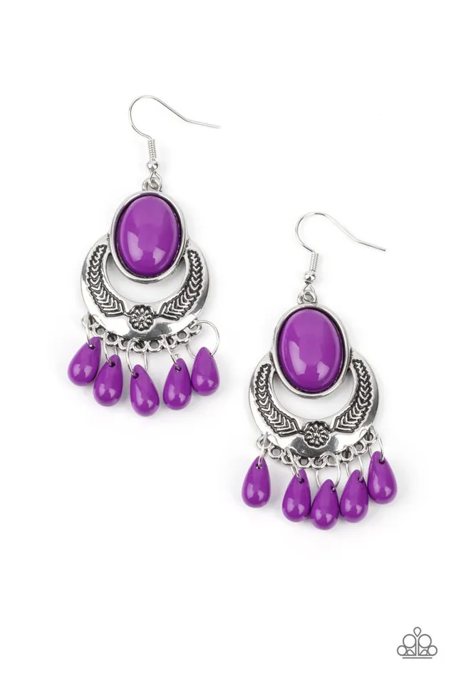 Earrings Paparazzi Earring Prairie Flirt Purple Paparazzi Jewelry Earrings Paparazzi Earring Prairie Flirt Purple Paparazzi Jewelry