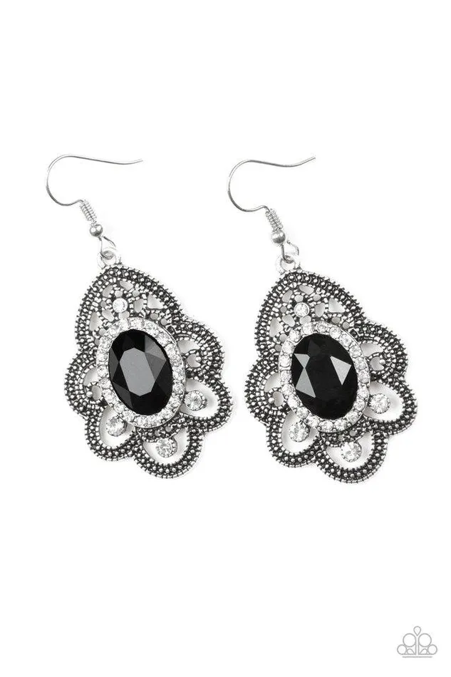 Earrings Paparazzi Earring Reign Supreme Black Paparazzi Jewelry
