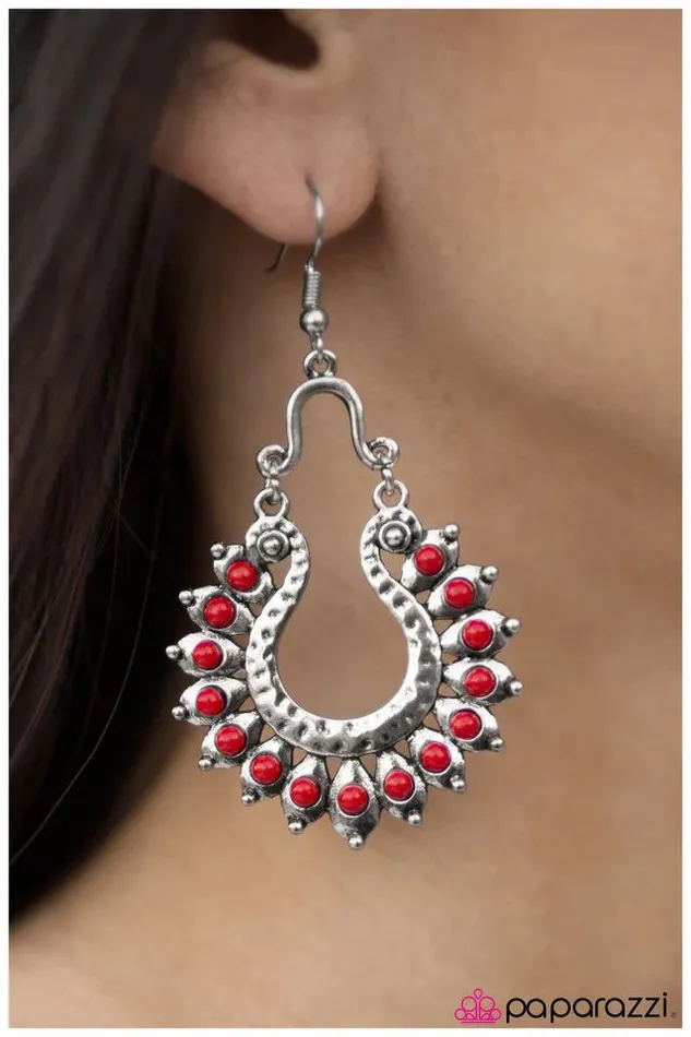 Earrings Paparazzi Earring The Old West Red Paparazzi Jewelry