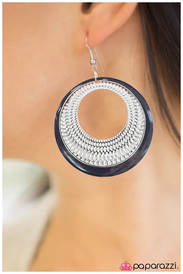 Earrings Paparazzi Earring Waiting for Forever Blue Paparazzi Jewelry