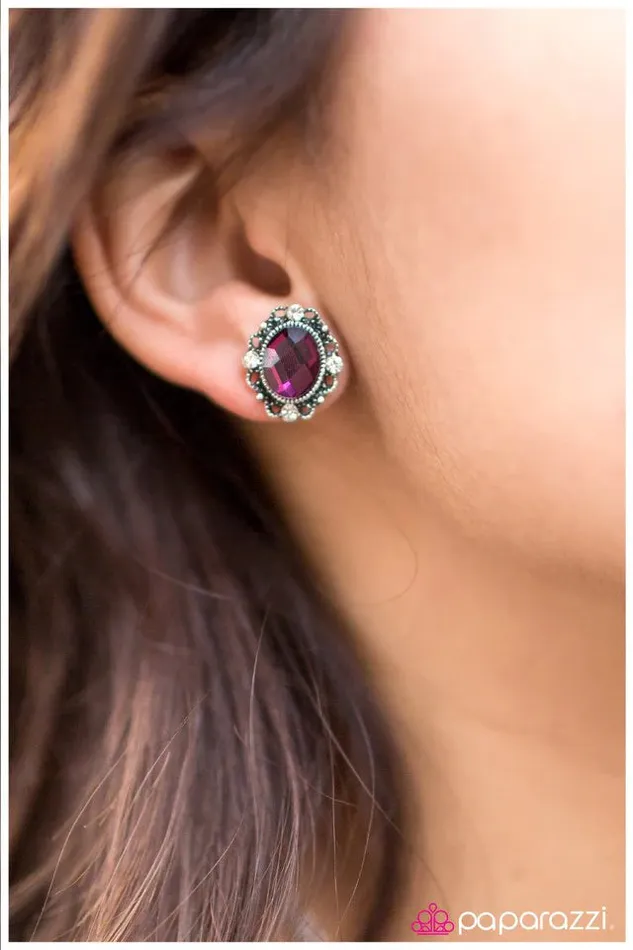 Earrings Paparazzi Jewelry Paparazzi Earring A Spring Wedding Purple