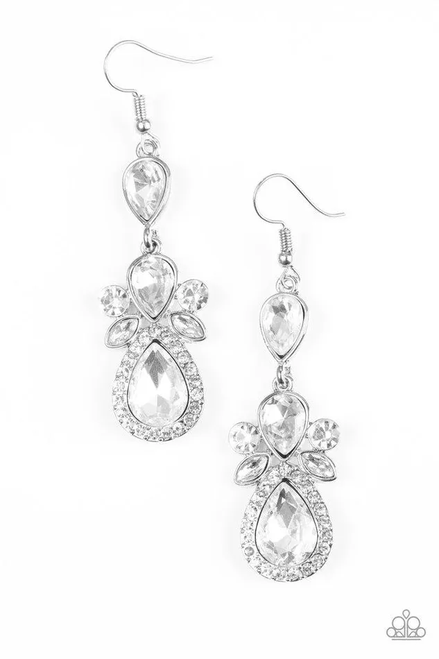 Earrings Paparazzi Jewelry Paparazzi Earring All About Glam White