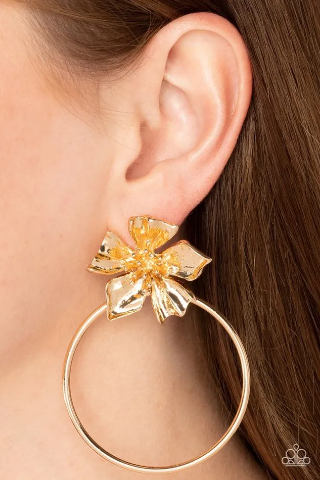 Earrings Paparazzi Jewelry Paparazzi Earring Buttercup Bliss Gold