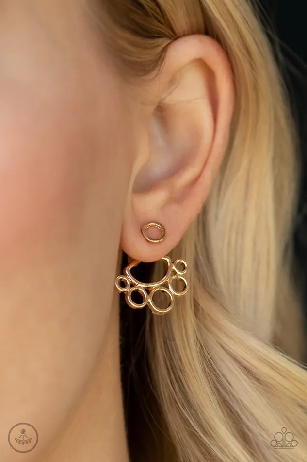 Earrings Paparazzi Jewelry Paparazzi Earring Completely Surrounded Gold