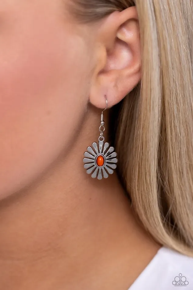 Earrings Paparazzi Jewelry Paparazzi Earring Delectably Daisy Orange