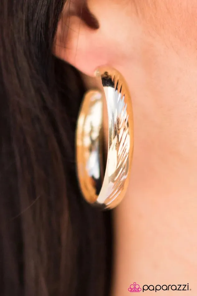 Earrings Paparazzi Jewelry Paparazzi Earring Dont Give A HOOP Gold