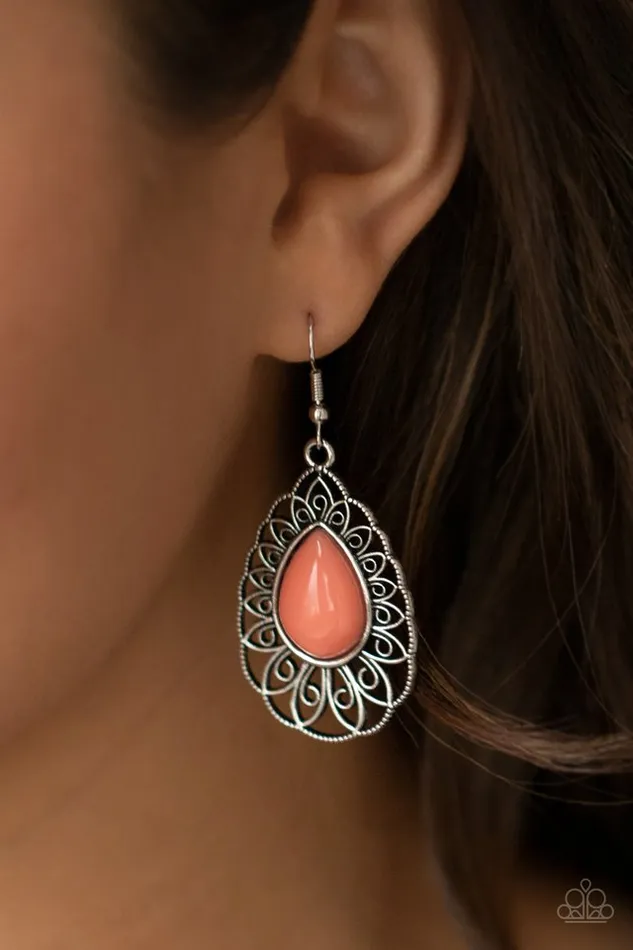 Earrings Paparazzi Jewelry Paparazzi Earring Dream STAYCATION Orange