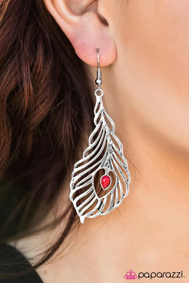 Earrings Paparazzi Jewelry Paparazzi Earring Let Your Heart Soar Red
