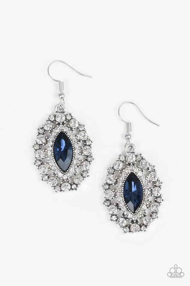 Earrings Paparazzi Jewelry Paparazzi Earring Long May She Reign Blue