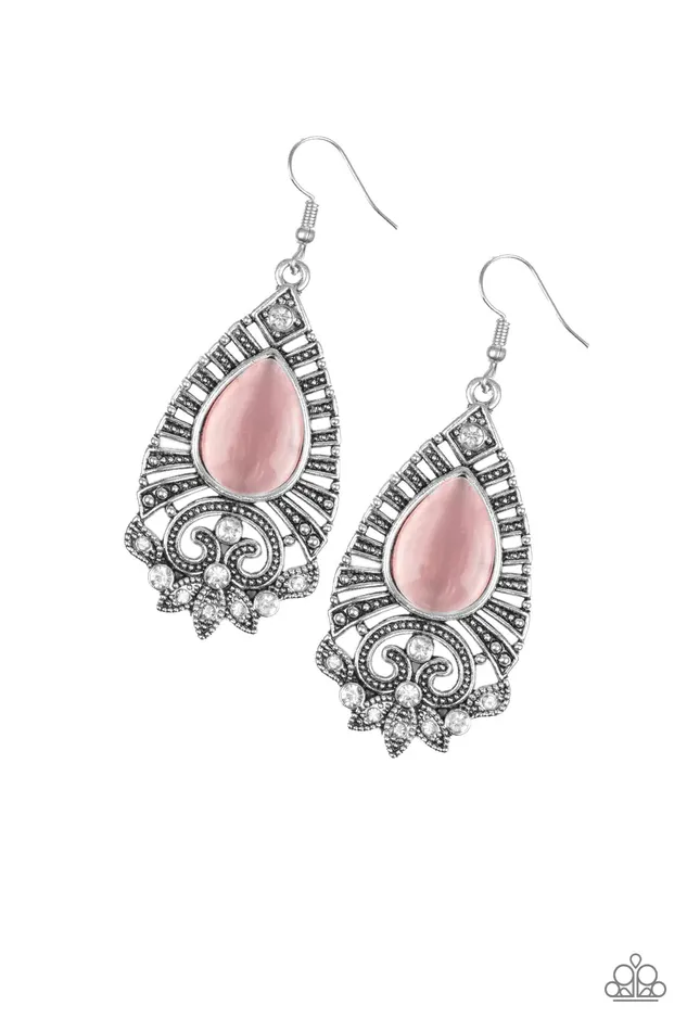 Earrings Paparazzi Jewelry Paparazzi Earring Majestically Malibu Pink