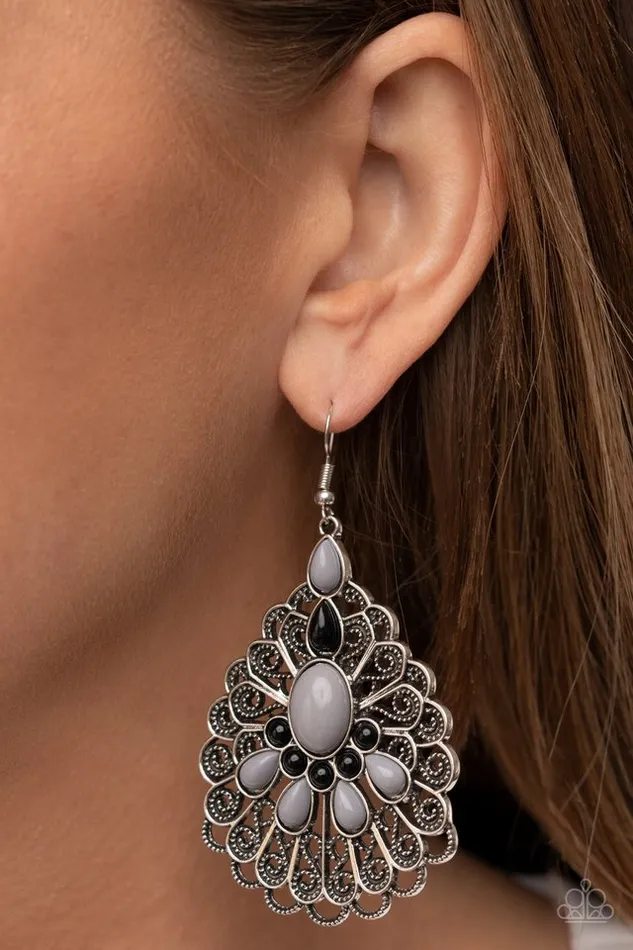 Earrings Paparazzi Jewelry Paparazzi Earring Peacock Prance Silver