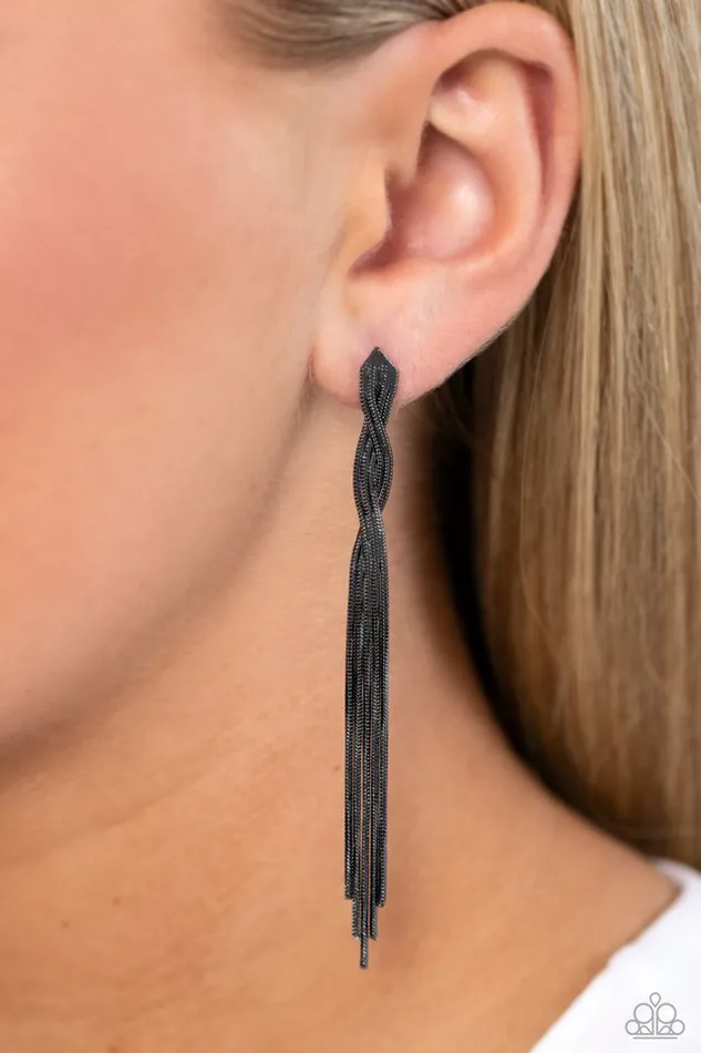 Earrings Paparazzi Jewelry Paparazzi Earring Ropin Rodeo Queen Black