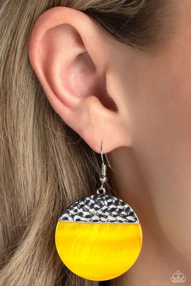 Earrings Paparazzi Jewelry Paparazzi Earring SHELL Out Yellow