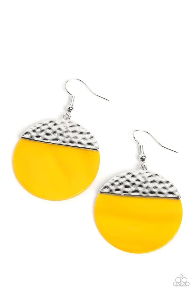Earrings Paparazzi Jewelry Paparazzi Earring SHELL Out Yellow Earrings Paparazzi Jewelry Paparazzi Earring SHELL Out Yellow