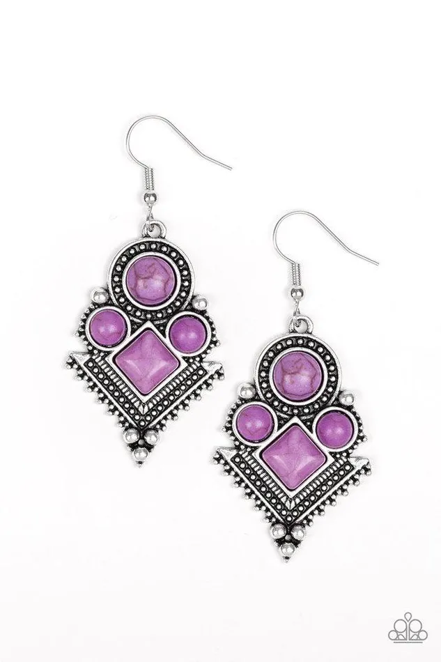 Earrings Paparazzi Jewelry Paparazzi Earring So Sonoran Purple