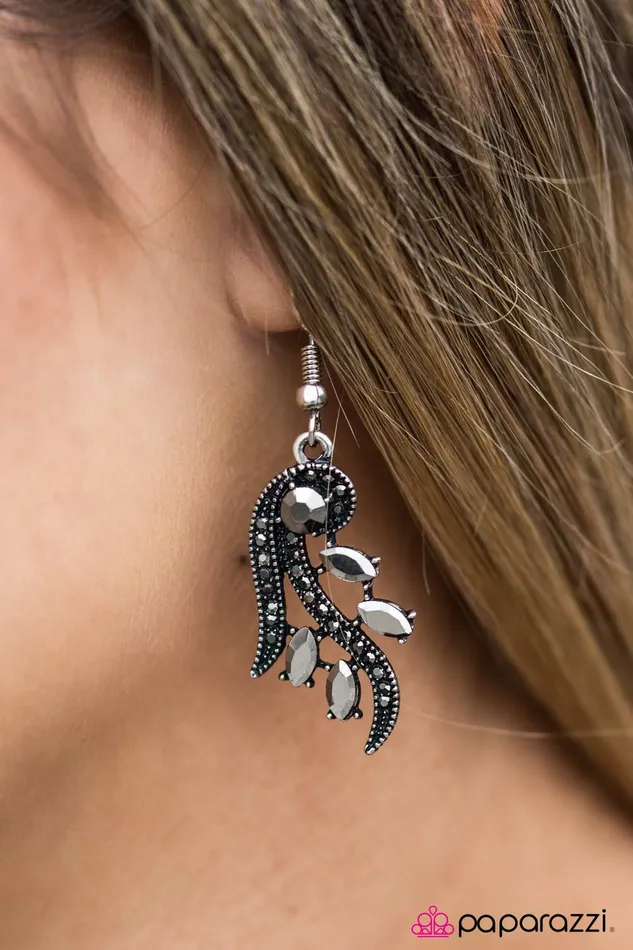 Earrings Paparazzi Jewelry Paparazzi Earring Stellar Symphonies Silver
