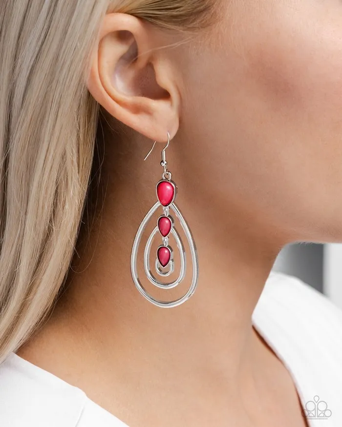 Earrings Paparazzi Jewelry Paparazzi Earring Sweat and TIERS Pink