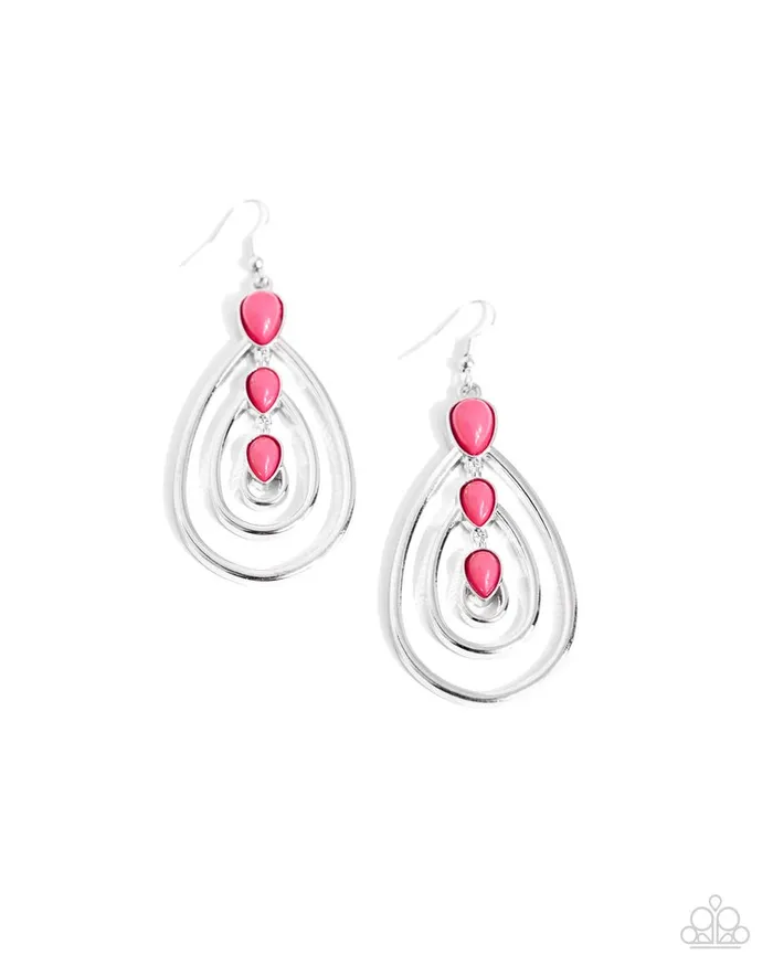 Earrings Paparazzi Jewelry Paparazzi Earring Sweat and TIERS Pink Earrings Paparazzi Jewelry Paparazzi Earring Sweat and TIERS Pink