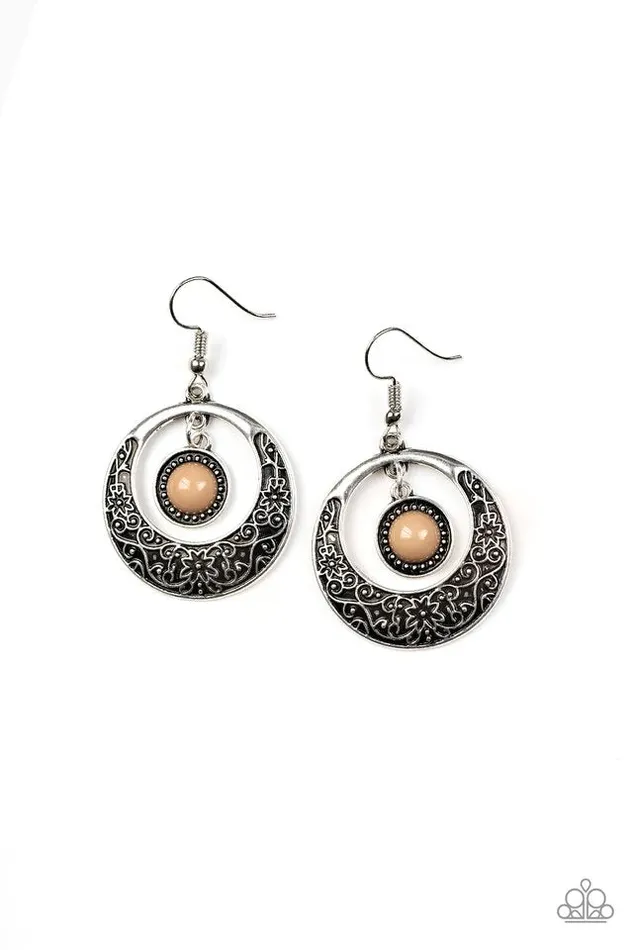 Earrings Paparazzi Jewelry Paparazzi Earring Wandering Waikiki Brown