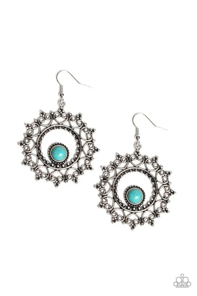 Earrings Paparazzi Jewelry Paparazzi Earring Wreathed in Whimsicality Blue