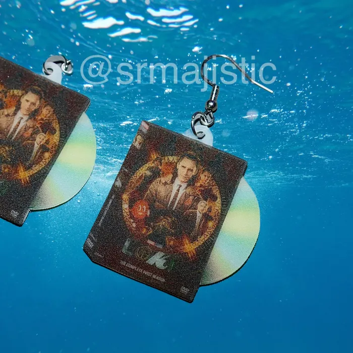 Earrings Sam Makes Things Loki 2021 DVD 2D detailed Handmade Earrings