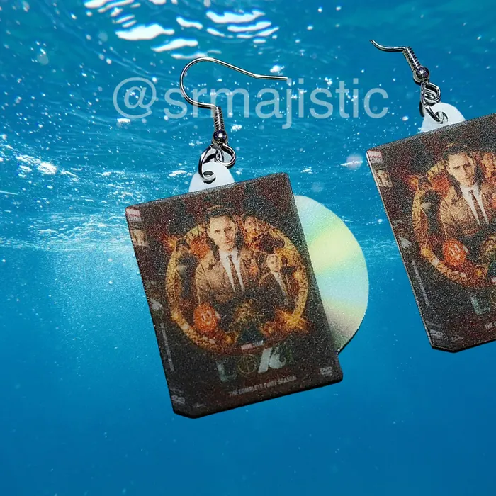 Earrings Sam Makes Things Loki 2021 DVD 2D detailed Handmade Earrings