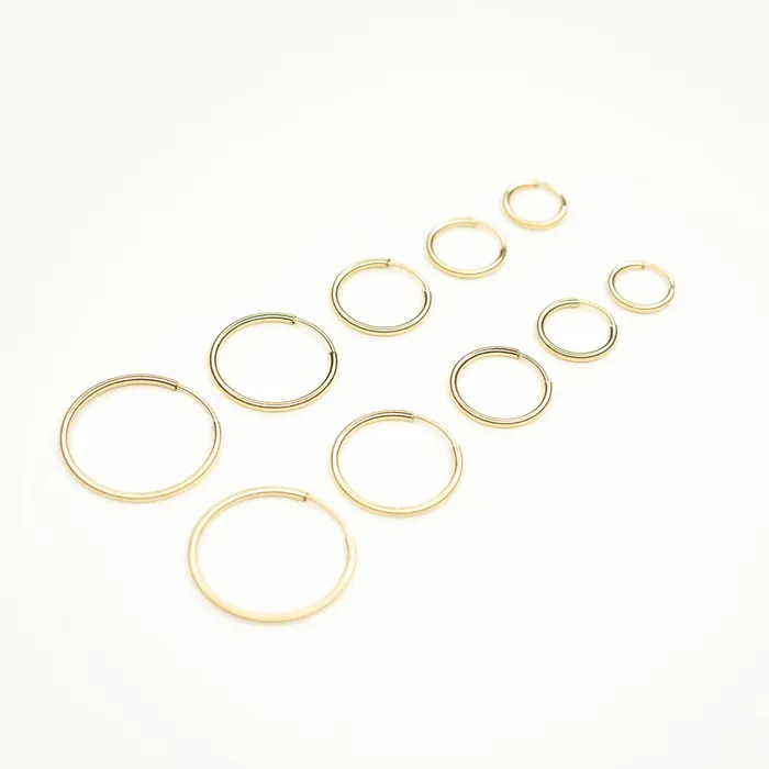 Gold Filled Endless Hoops TheRoseGypsy PreStyled Sets