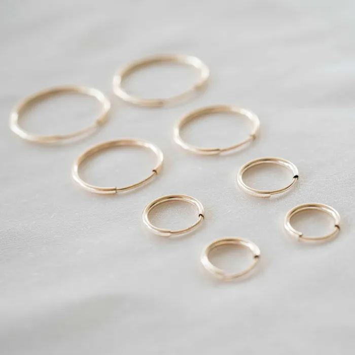 Gold Filled Endless Hoops TheRoseGypsy PreStyled Sets