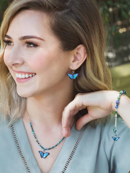 Holly Yashi Bella Butterfly Earrings in Blue Radiance Earrings